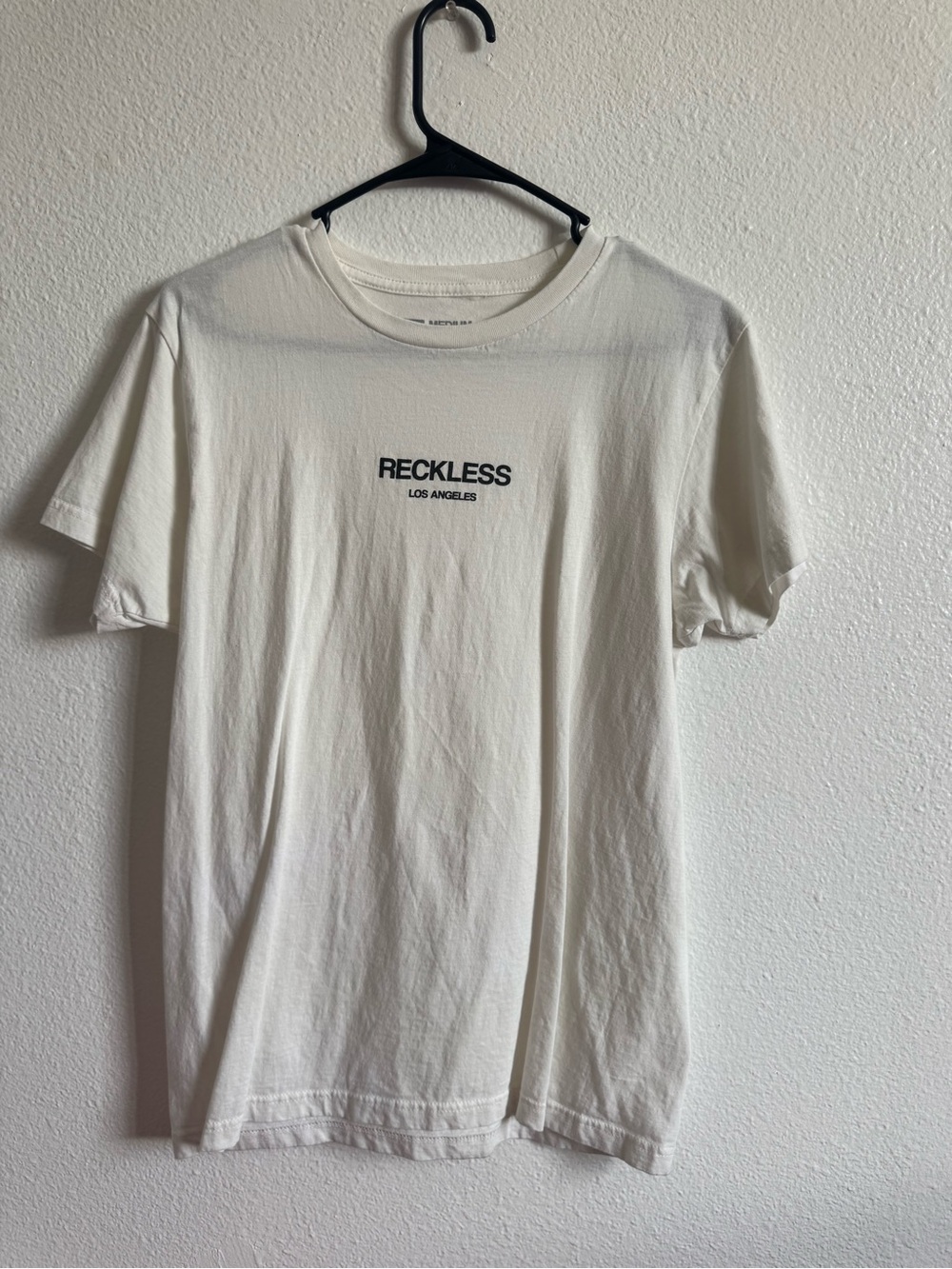 Young & Reckless Cream Crewneck T-Shirt with Black Logo